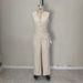 Tailored Stretch Vest & Trousers Set (Beige/Lavender, S-Xxl) – Office Chic With Comfort, Polyester-Spandex Blend, Lightweight Suiting_ecoleips.com