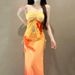 Women's Three Piece Bikini Swimsuit Set with Long Skirt Slim Fit Fashionable Print for Beach Vacation Wholesale_ecoleips.com