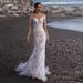Women's Clothing New One Shoulder Foreign Trade Wedding Dress With Large Skirt Water Soluble Lace Trailing Wedding Dress_ecoleips.com