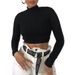 Voya Women's Clothing, European And American Sexy Style T-shirt, Spring And Summer Backless Slim Fit Strap, Short Style Slimming Top_ecoleips.com
