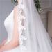 Large Train Ivory Pure White 3.5m Long Lace Flower Bridal X49 New Four Seasons Red Diamond Veil_ecoleips.com