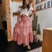 Bohemian A-Line Layered Cake Denim Skirt for Women European And American Cross-Border Style 25 Years New Products 8922_ecoleips.com
