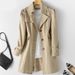 2026 New Wom's Trch Coat, Mid-Lgth Slim Fit Korean Style Jacket, Spring And Autumn Plus Size Versatile Top For_ecoleips.com