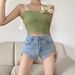 Women's High-waisted Slimming Denim Thin Wide-leg Shorts, 2023 Spring New Style, Trendy Straight-leg Pants_ecoleips.com