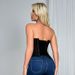 Cross-Border Hot-Selling Small With Built-in Underwire Cups, Striped Blazer Fabric, Side Zipper, Fishbone Corset Top For_ecoleips.com