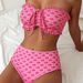 European American Style Ruffled Halter Neck Bikini Set Strapless Bra Tight Fitting Two Piece Women's Swimwear_ecoleips.com