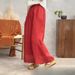 Suitable For All Seasons Loose Embroidered Double-Layer Ramie Wide-Leg For Women 2025 Summer New Elegant Solid Color Linen Versatile Straight-Leg_ecoleips.com