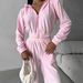"Elegant Velvet Women's Casual Tracksuit Set - Soft Lounge & Streetwear Outfit For Gym, Yoga & Daily Wear (Pink, Black, Sky Blue, S/M/L)"_ecoleips.com