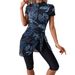 Women's Three Piece Tankini Swimsuit Set Conservative Slimming Tummy Concealing Beach Vacation Oversized Top Bottoms_ecoleips.com