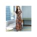 Bohemian Style Summer New For Women 2024 Fashion Versatile Short Sleeve Round Neck Elegant Beach Long Dress_ecoleips.com