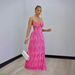 TW881 Halter Neck Slim Fit Striped Print Beach Vacation Dress For Women Sweet And Sexy_ecoleips.com