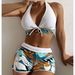 Women's Clothing Split Boxer Bikini High Waist Swimming Suit_ecoleips.com