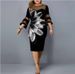 Plus Size Patchwork Maxi Dress – Digital Print Swing Dress With Bell Sleeves – Curve-Hugging Fit For Streetwear Queens (6 Artistic Colors)_ecoleips.com