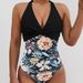 Sexy Lace-Up Backless One-Piece Swimsuit – High Waist, Printed Bikini Style For Beach & Pool_ecoleips.com