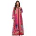 Elegant Print Jalabiya Dress - Traditional Arabic Long Robe For Women - Flowy Polyester Maxi Dress With Ethnic Embroidery (S-Xxl)_ecoleips.com