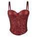 Women's Clothing Pure Desire Style Lace Tube Top Disco Ultra Short Sexy Slim Sequined Suspenders Waist Spring And Summer Fishbone Bra_ecoleips.com