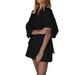 European And American Style Jacquard Shirt 2026 Women's Striped Puff Sleeve Shorts Casual Suit With A Sense Of Design_ecoleips.com