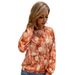 Voya Women's European And American Loose Daisy Ins Casual Hoodie Loose Long Sleeved Tie Dye Texture Hoodie For Women_ecoleips.com
