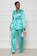 Women's Clothing Autumn And Winter Hot Style Satin Solid Color Bathrobe Set_ecoleips.com