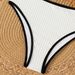 Women's Clothing Women's Sexy Bikini Solid Color Swimsuit Special Fabric Bikini_ecoleips.com