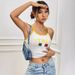 Women's Clothing INS Versatile Printed Short Camisole Trend_ecoleips.com