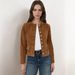 Women's Clothing Short Suede Jacket Single Breasted With Metal Buttons Versatile Autumn Fashion Outerwear_ecoleips.com