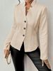 Women's Clothing Women's Small Suit Jacket Button Pattern Autumn Winter Long Sleeve For Formal & Casual For Women_ecoleips.com