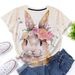 Women’S Clothing Short Sleeved Women's T Shirt Happy Easter Bunny Digital Printing_ecoleips.com