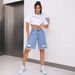 Women's Clothing INS Casual All Match Ripped Jeans Shorts_ecoleips.com