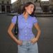 Summer Women's Slim Fit Polo Collar Cardigan Fashionable And Elegant T-Shirt Top European American Style Cross Border Fashion_ecoleips.com