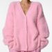 Cross-border Mink Knit Cardigan European And American 2026 Autumn Winter Lazy Loose Long Sleeve V-neck Sweater Coat_ecoleips.com