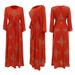 Modest Abaya Dress Elegant Snowflake Diamond Print – Thickened Chiffon Belted Dress With Lining, Flowy Women’s Dress For Winter_ecoleips.com
