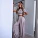 Women's Clothing Summer Round Neck Solid Color Sexy Wide Leg Pants Fashion Casual Suit_ecoleips.com
