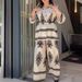 Women's Clothing Summer Fashion Casual Shirt Trousers Printed Large Size Loose Ladies Suit_ecoleips.com
