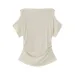 Ultra-Hand Feel Modal Cotton Short Sleeve T-Shirt Women Summer Design Slim Fit Shoulder Baring Fashionable Top_ecoleips.com