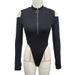 Hot Sale Women's Sexy Zip Off-Shoulder Onesie_ecoleips.com
