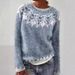 Sweater With Round Neck, Colorful Design, Loose Fit, And Fashionable Pullover Knitwear_ecoleips.com