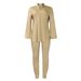 Women’s Clothing Autumn And Winter Fashion Style Solid Color Large Size V Neck Long Sleeved Tops And Pants African Suit_ecoleips.com