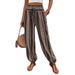 Boho Print High-Waisted Palazzo Pants – Flowy Ethnic Pattern Trousers For Women (Multi-Color, Floral Designs 1-6)_ecoleips.com