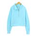 Scuba High Neck Half Zip Sports Fitness Yoga Suit For Women Loose Long Sleeve Fleece Lined In Stock_ecoleips.com