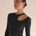 2025 Hot-Selling High-End Autumn/Winter Sexy Hollow-Out T-Shirt For Women With Irregular Collar, Long-Sleeve Base Shirt_ecoleips.com