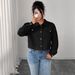 Stylish Autumn/Winter Corduroy Jacket For Women – Lantern Sleeves & Single-Breasted Design, Casual & Chic_ecoleips.com