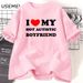 I Love My Hot Autistic Boyfriend T Shirt Funny Couple T-shirt Casual Cotton Short Sleeve Tees Fashion Streetwear Woman Clothes_ecoleips.com