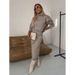 2024 Autumn Winter New European American Cross-Border Women's Lazy Style Knitted Sweater Elegant Half Skirt_ecoleips.com