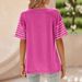 2026 European And American Women's Spring Summer New Pullover Round Neck Casual Striped Color-Block_ecoleips.com