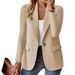 Women's Clothing Women's Fall Long Sleeve Shirt Collared Casual Loose Fit Solid Color Top Blouse_ecoleips.com