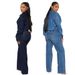 Vintage Washed Denim Jumpsuit – Relaxed Fit Long Sleeve Overalls With Stretch Comfort_ecoleips.com
