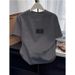 Women's Classic Crew Neck T-Shirt – Slim Fit, Korean-Inspired, Soft Cotton Essential In Heathered Gray & Bold Colors_ecoleips.com