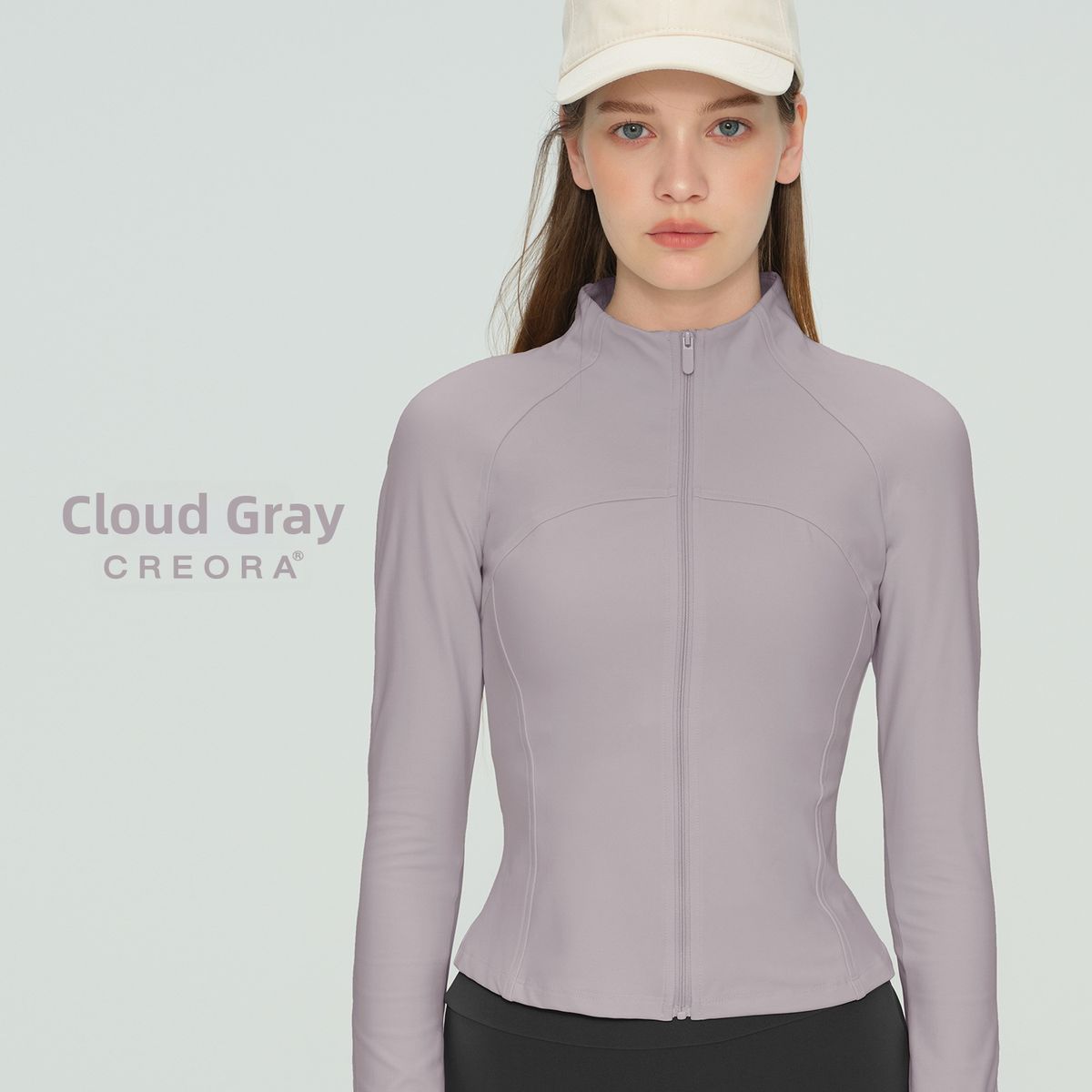 Women's Stand Up Collar Long Sleeve Yoga Jacket Patchwork Slim Fit Sportswear For Pilates Training Fitness_ecoleips.com