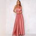 Elegant Satin V-Neck Long Evening Dress For Women, A-Line Formal Gown With Slit, Strap Summer Party Dress For Banquet, Wedding, Prom_ecoleips.com